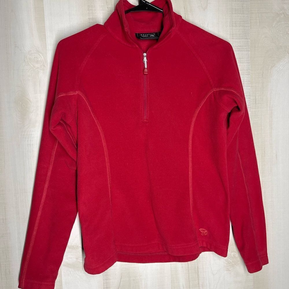 Mountain Hard Wear red fleece pullover, size small - Picture 1 of 12